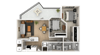 2 Bed 2 Bath Floor Plan 2 Bed 2 Bath Floor Plan at The Point At Westside, Atlanta, GA